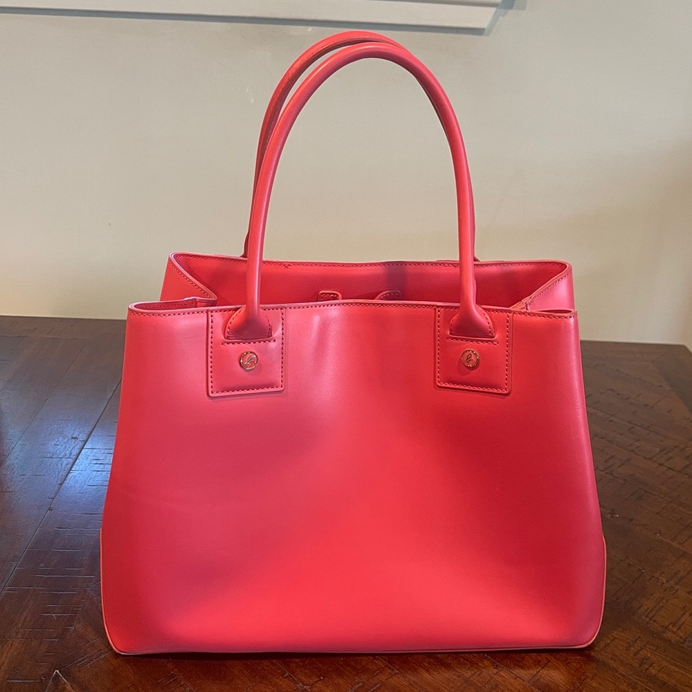 Versatile Agnes B Large Cowhide Split Leather Tot… - image 2